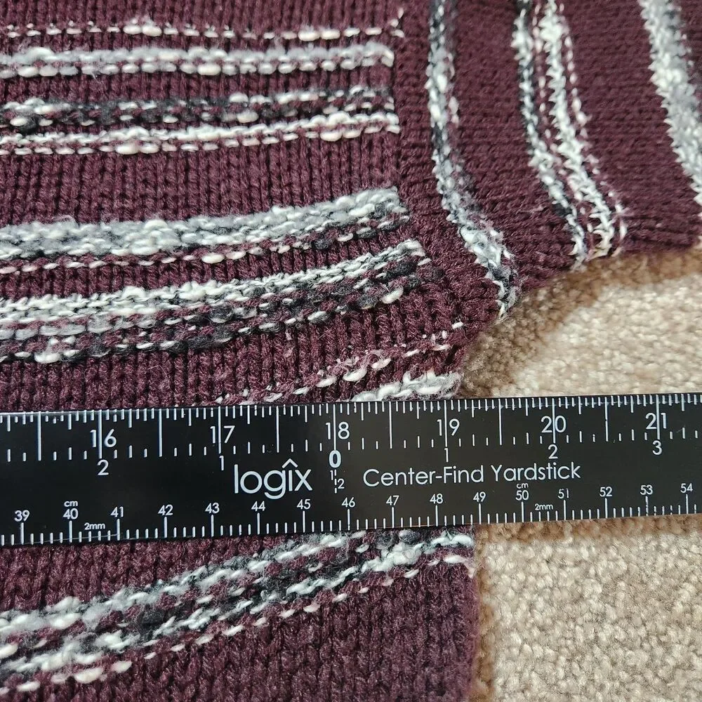 Calvin Klein Sweater Women S Acrylic Marled Burgundy Knit Pullover